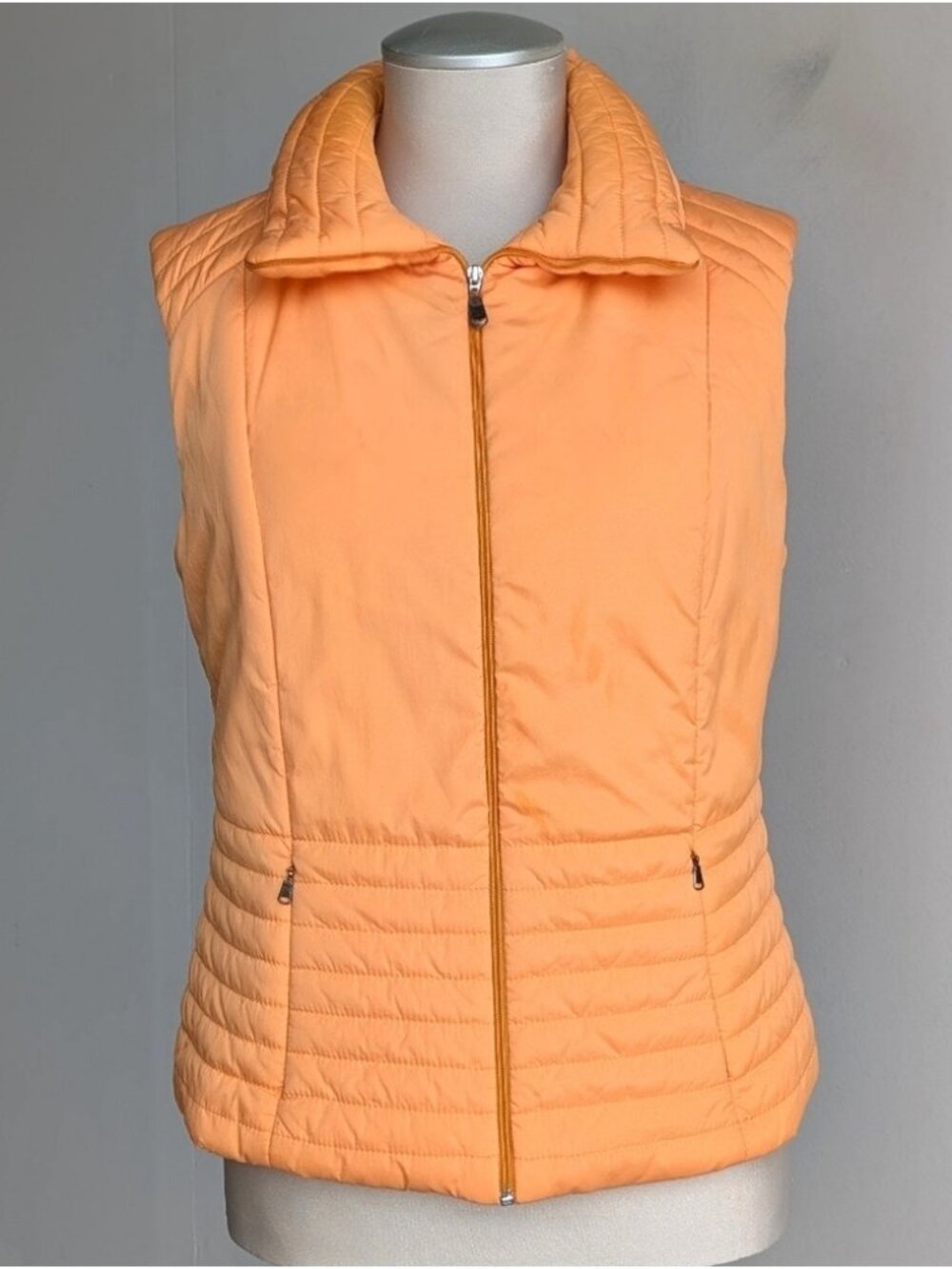 Orange Quilted Women's Vest